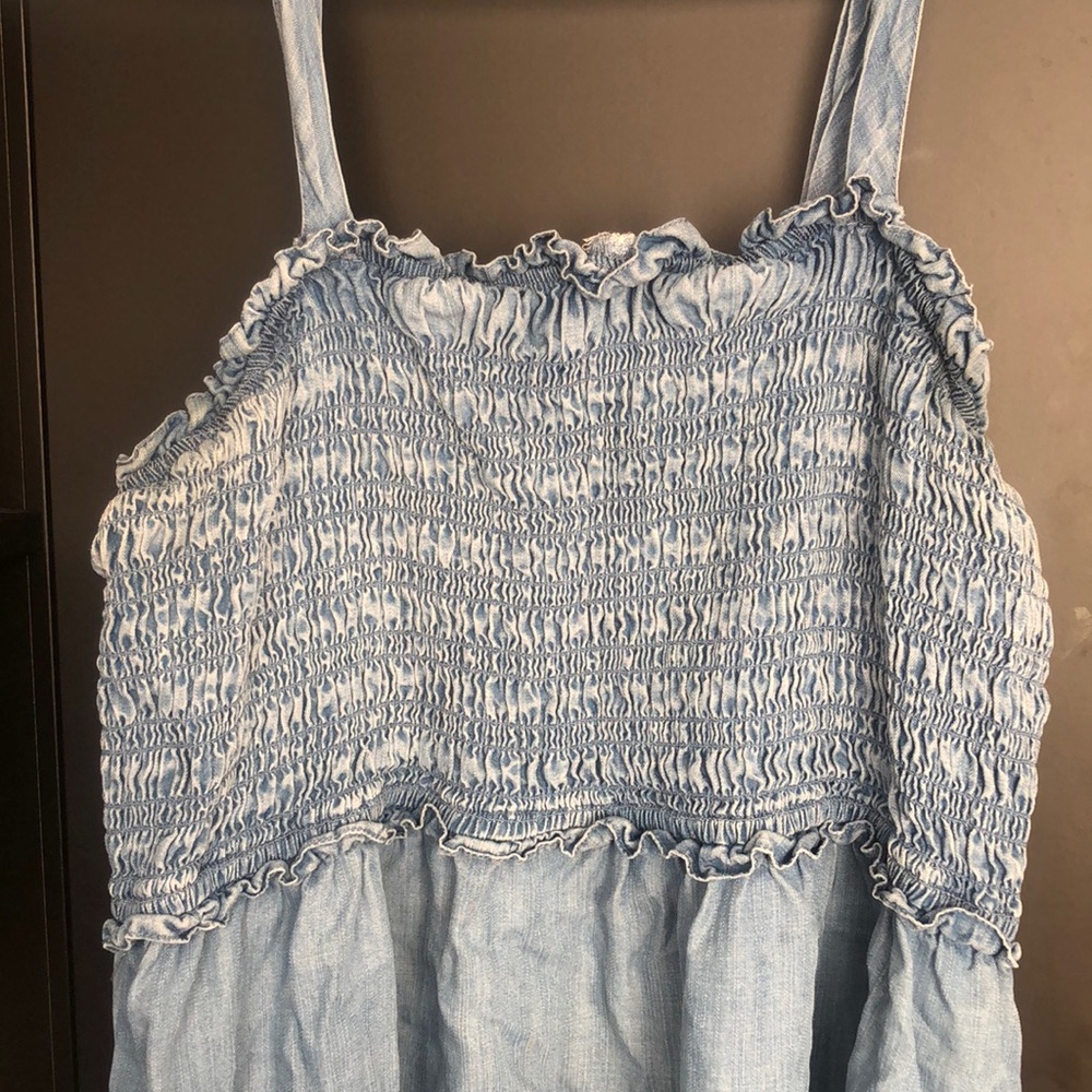 Maternity smocked maxi dress